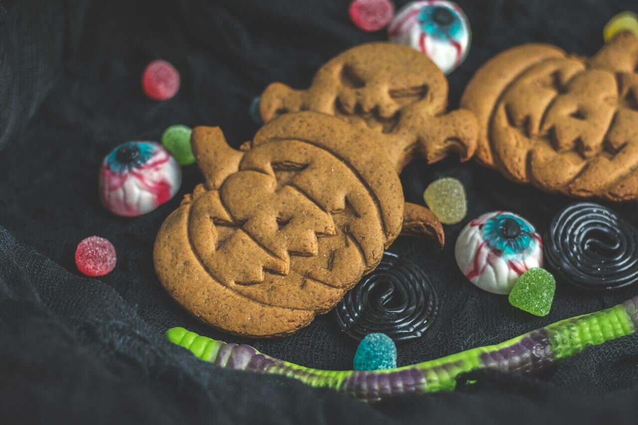 Cookies on a Halloween dish Halloween-is-Baking-Season-